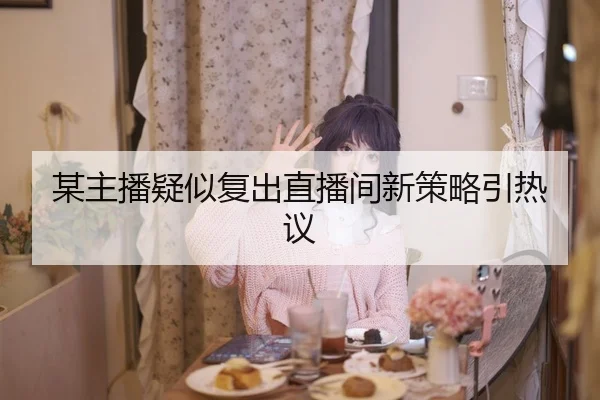 某主播疑似复出直播间新策略引热议
